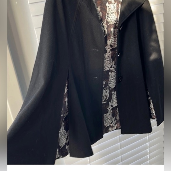 Steve Madden Wool Cape Black Size S/M - Picture 2 of 6